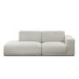 Milan 3 Seater Extended Sofa - Ivory (Fabric) - 0