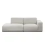 Milan 3 Seater Extended Sofa - Ivory (Fabric) - 7