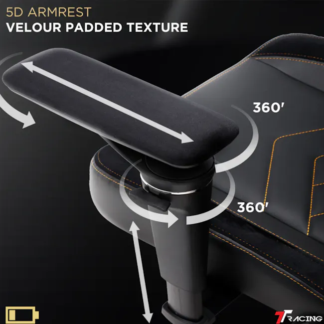 TTRacing Maxx Gaming Chair with 5D Armrest - Royal Black - 10