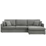 Ashley L-Shaped Lounge Sofa - Sesame Grey (Scratch Resistant Fabric) - 0