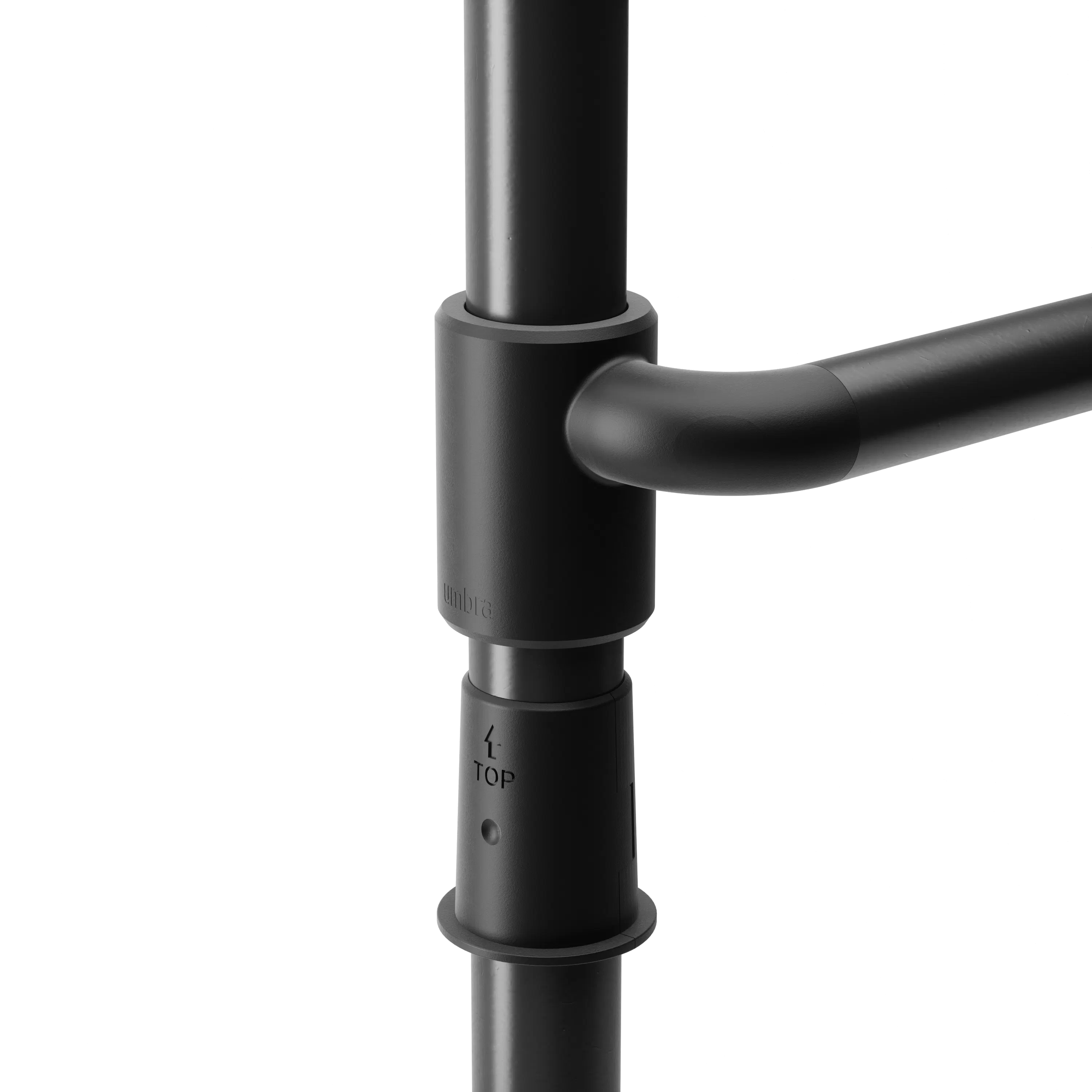 Material and/or texture close-up of Anywhere Curtain Rod - Black