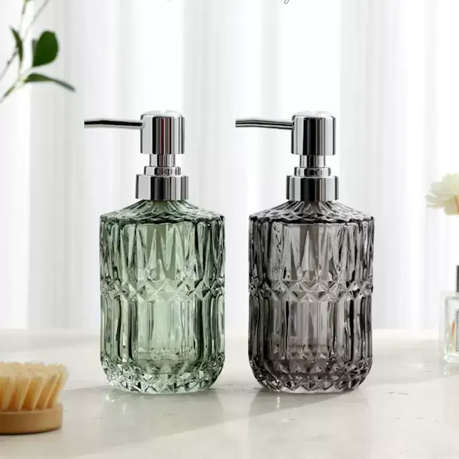 Teren Glass Soap Dispenser - Grey - 2