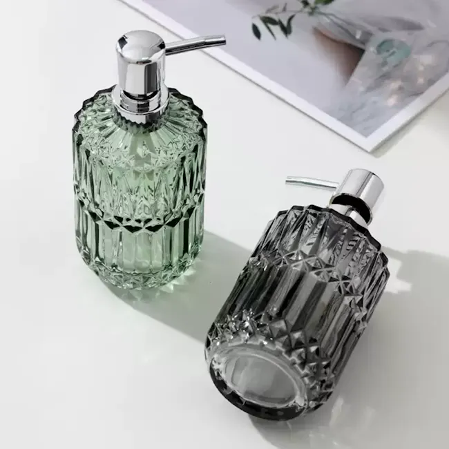 Teren Glass Soap Dispenser - Grey - 3