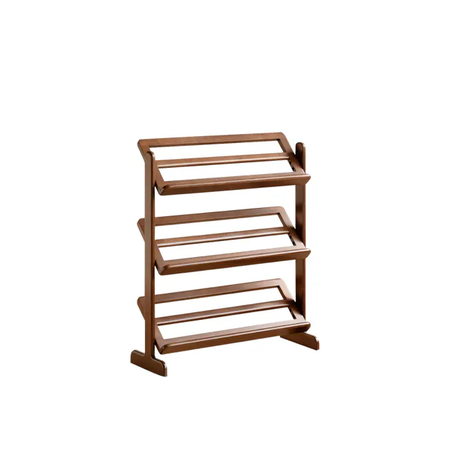 Lara 3 Tier Shoe Rack 0.9m - Walnut - 1