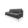 Wellington 3 Seater Sofa - Smokey Grey (Faux Leather) - 4