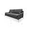 Wellington 3 Seater Sofa - Lead Grey (Faux Leather) - 4