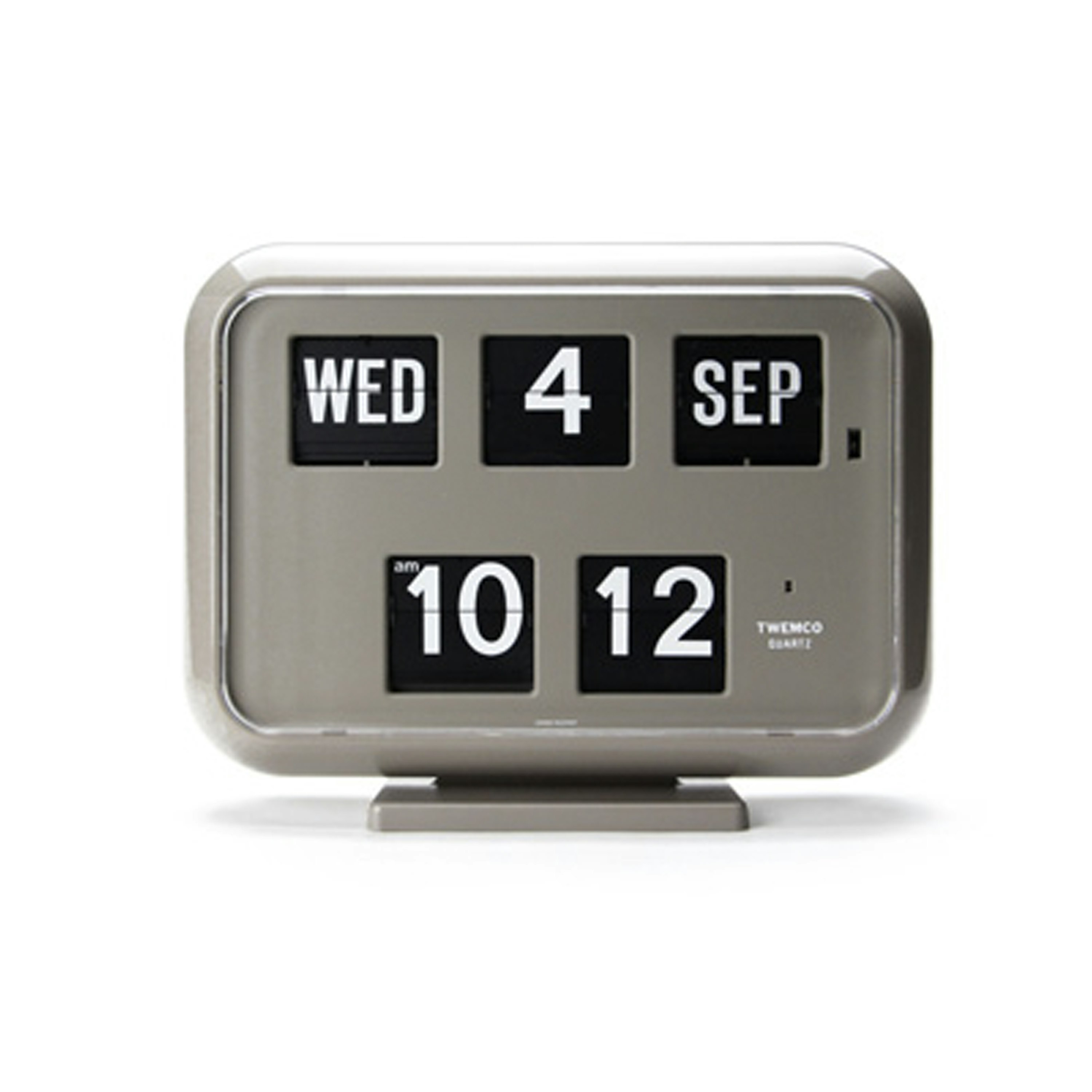 TWEMCO Big Calendar Flip Wall Clock Grey, TWEMCO HipVan