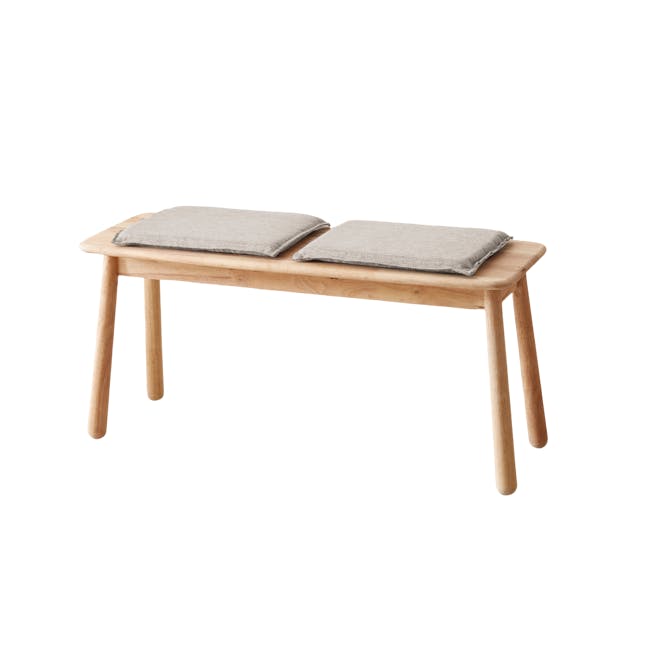 Bylia Cushioned Bench 1m - Beige - 0