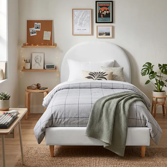Aspen Single Bed - Cloud White - 2