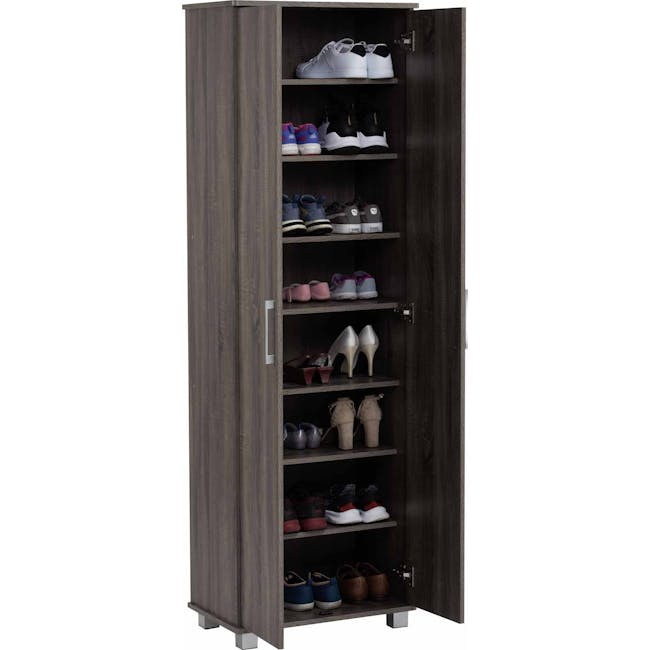 Everett 2 Door Tall Shoe Cabinet - Dark Sonoma - 7