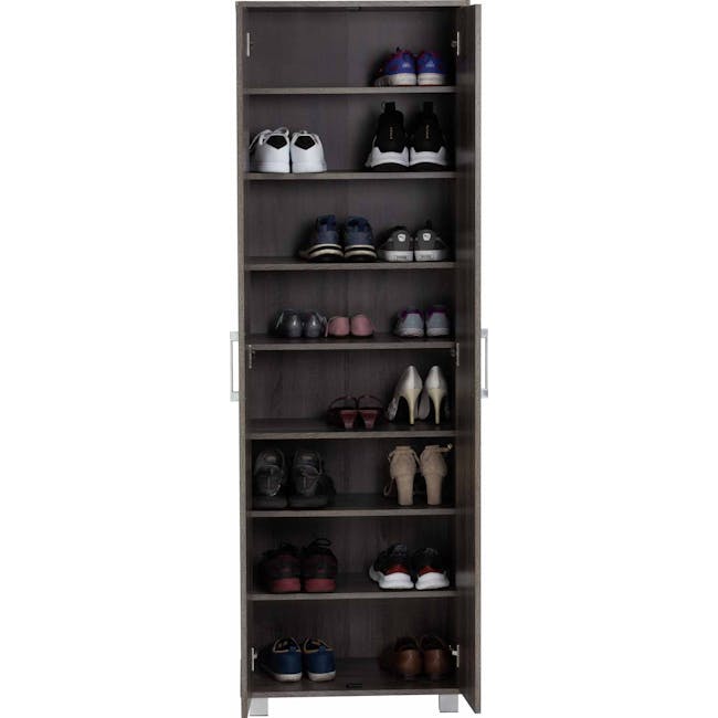 Everett 2 Door Tall Shoe Cabinet - Dark Sonoma - 5