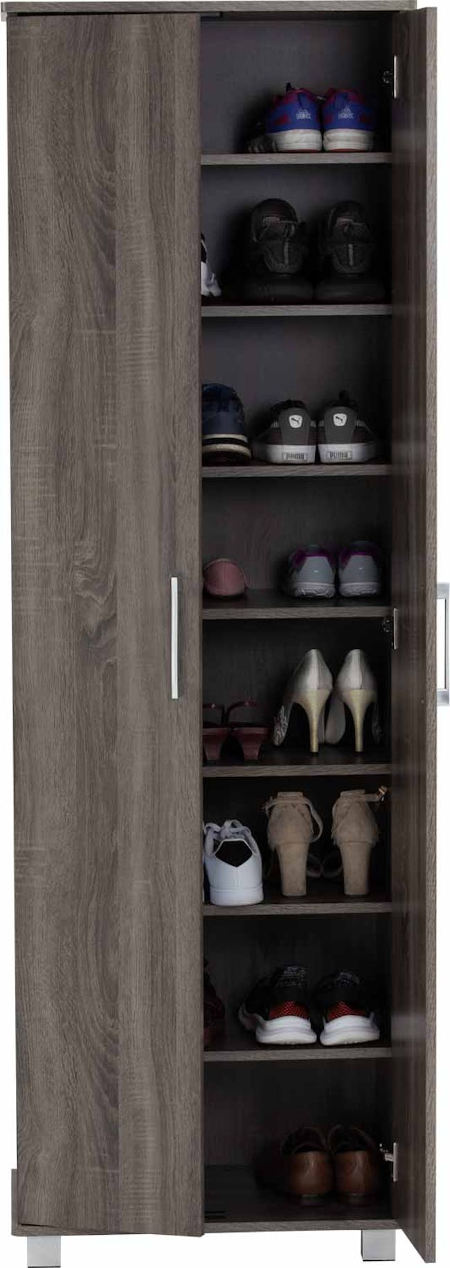 Everett 2 Door Tall Shoe Cabinet - Dark Sonoma - 6