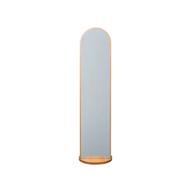 Quino Swivel Standing Mirror with Storage 50 x 170 cm - Natural - 6