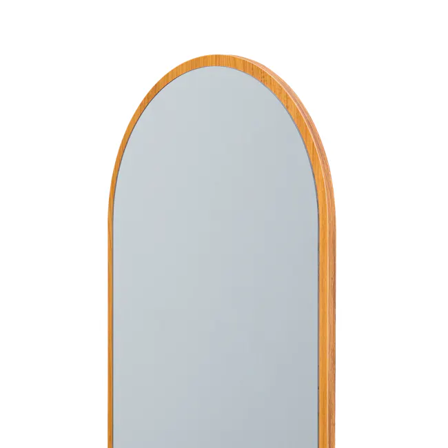 Quino Swivel Standing Mirror with Storage 50 x 170 cm - Natural - 7