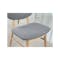 Roden Dining Table 1.8m in Natural with 4 Conrad Dining Chairs in Grey - 13