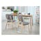 Roden Dining Table 1.8m in Natural with 4 Conrad Dining Chairs in Grey - 1