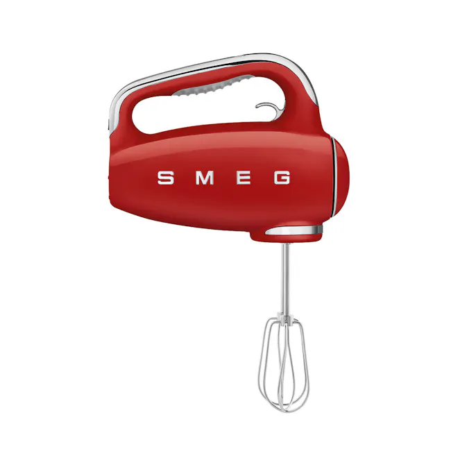 SMEG Hand Mixer - Red - 7 - Red SMEG electric hand mixer, sleek design, modern kitchen tool, high-quality construction