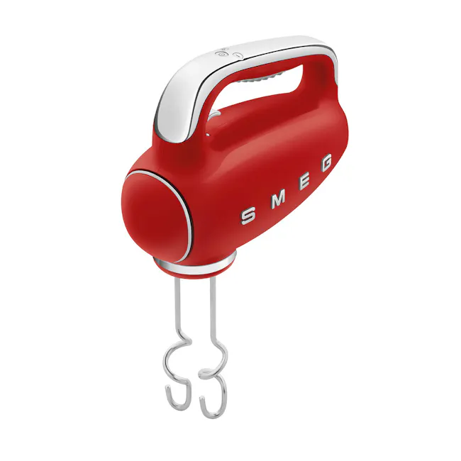 SMEG Hand Mixer - Red - 5 - Red SMEG electric meat tenderizer, sleek design, compact size, high-quality construction