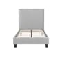Hank Super Single Bed in Silver Fox with 1 Innis Side Table in White, Natural - 2