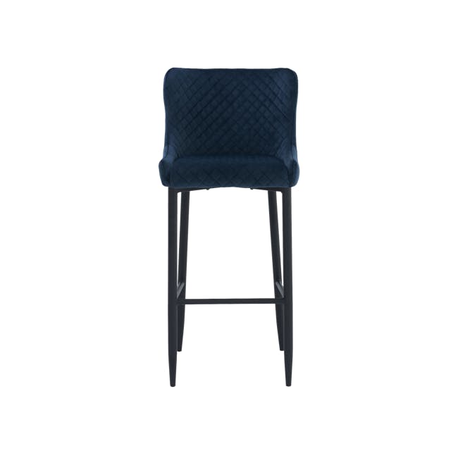 Tobias Counter Chair - Navy (Velvet) - 1