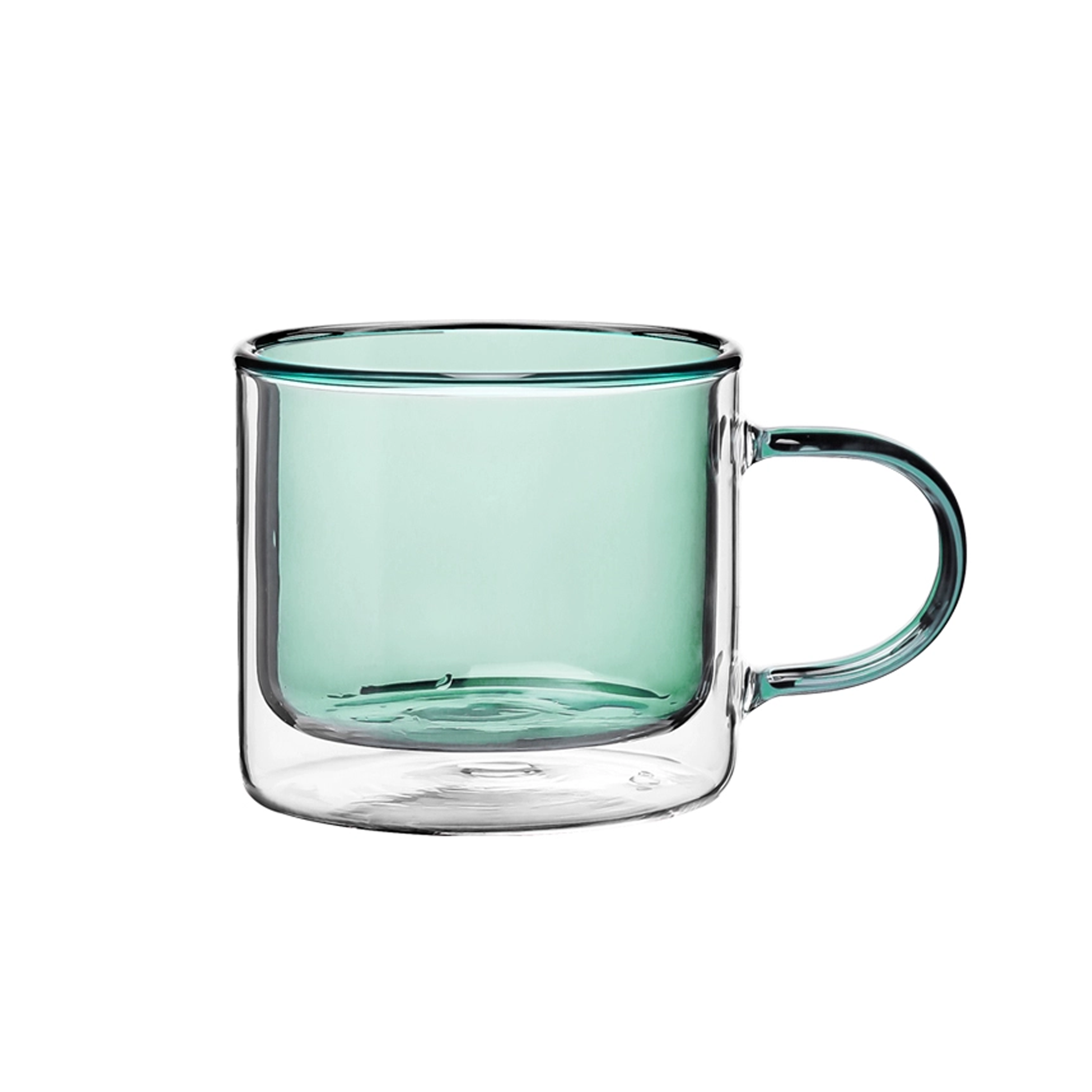 Dane Double Wall Glass Mug - Green
