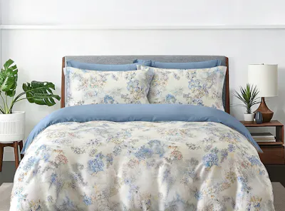 Intero MDC Lyocell Printed 1500TC Soft Luxury Bed Sheet Set (With Quilt Cover) - Secret Estate (2 Sizes)
