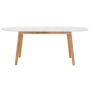 (As-is) Werner Oval Extendable Dining Table 1.5m-2m - Natural, White - 2 - 0