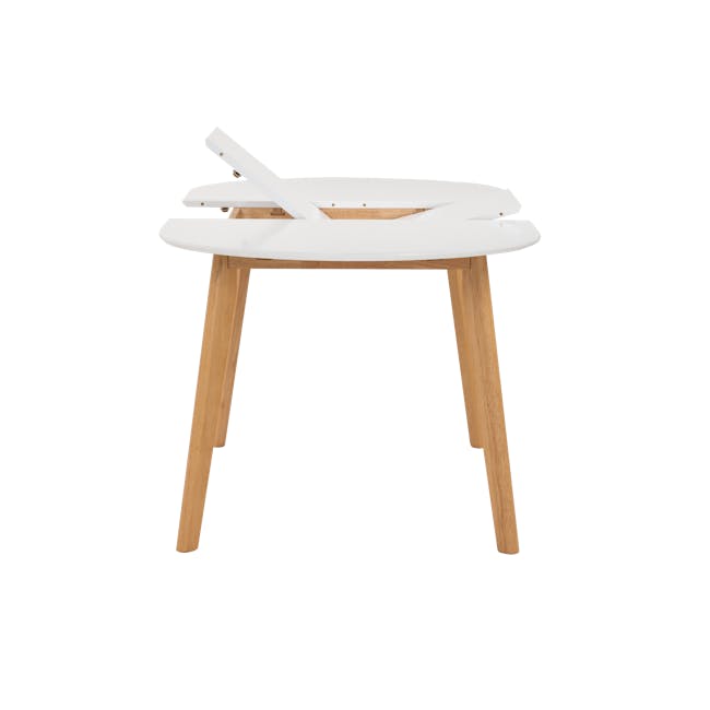 (As-is) Werner Oval Extendable Dining Table 1.5m-2m - Natural, White - 3 - 22