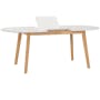 (As-is) Werner Oval Extendable Dining Table 1.5m-2m - Natural, White - 9