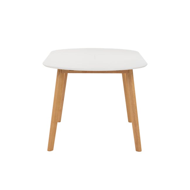 (As-is) Werner Oval Extendable Dining Table 1.5m-2m - Natural, White - 14