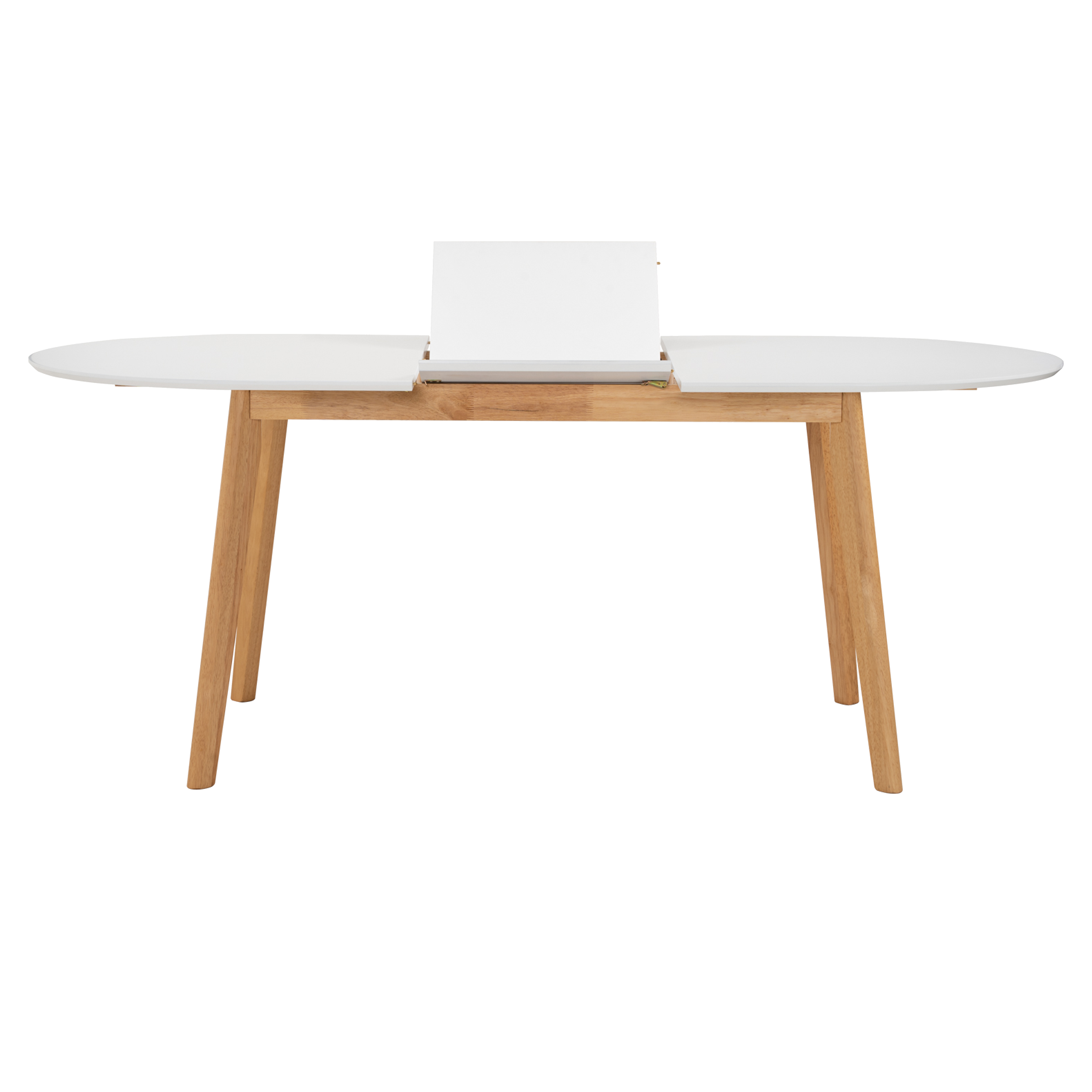 white wooden extendable table