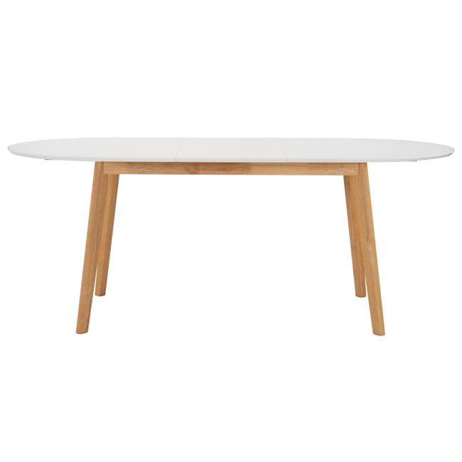 Werner Oval Extendable Dining Table 1.5m-2m - Natural, White - 0