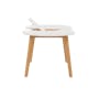 Werner Extendable Oval Dining Table 1.5m-2m in Natural, White with 4 Tricia Dining Chairs in Oak, Light Grey (Fabric) - 5