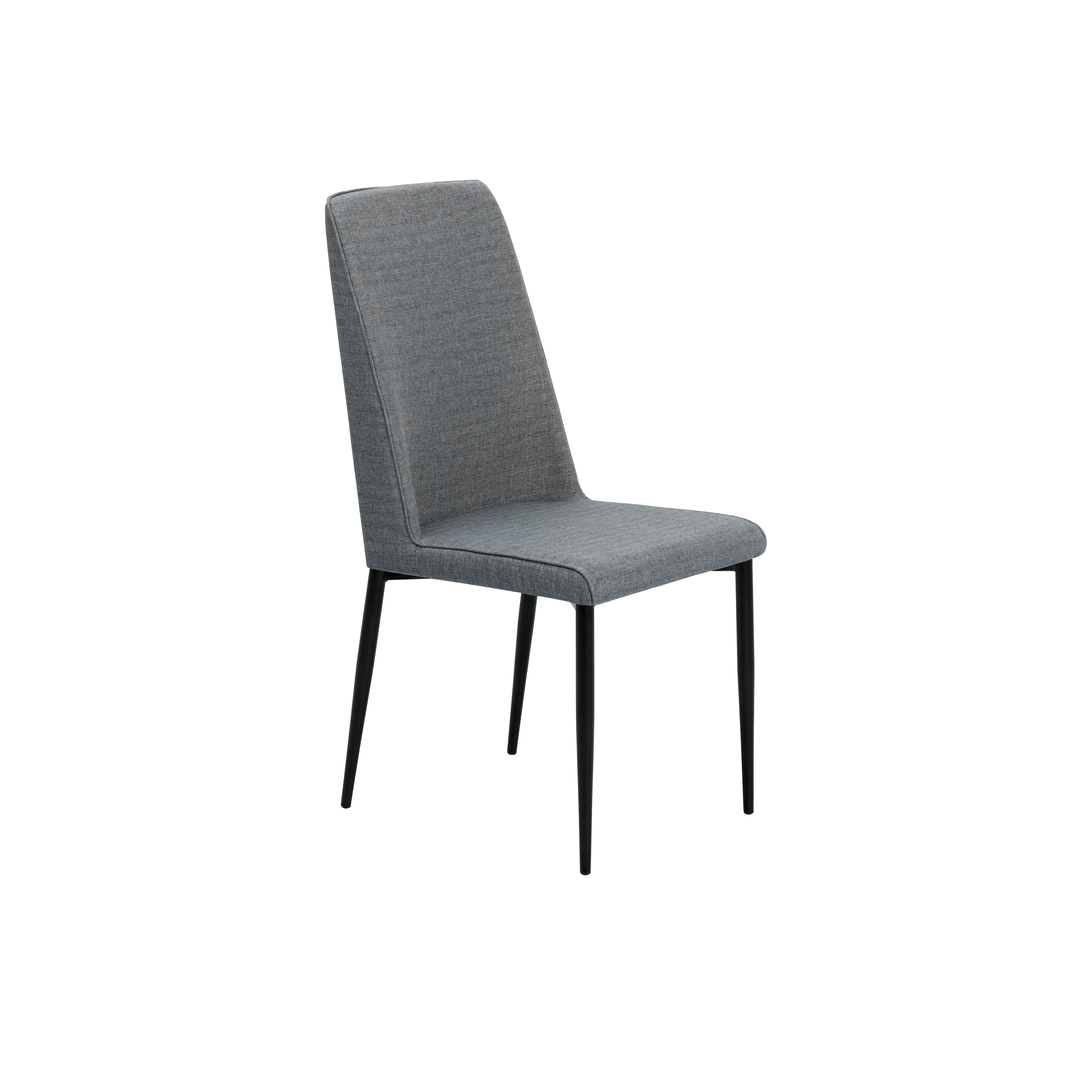 grey upholstered dining chairs with black legs