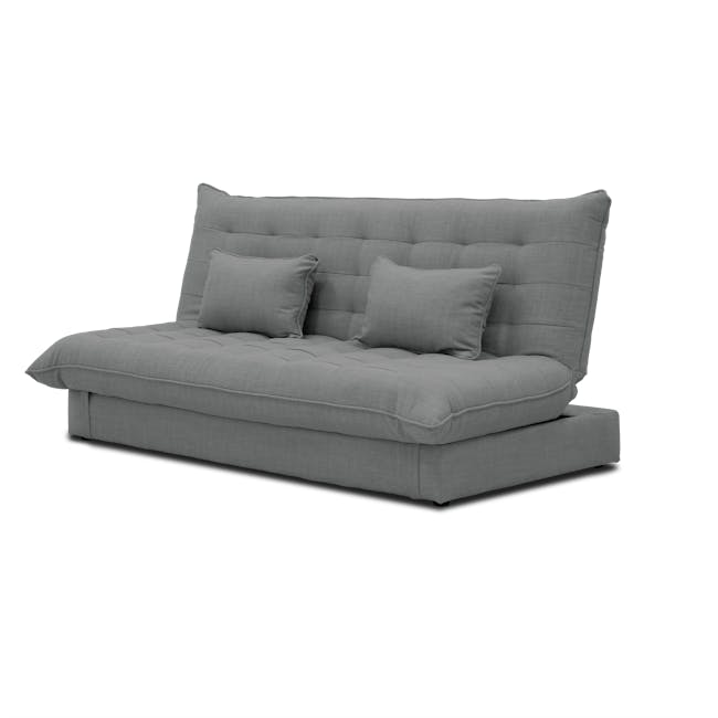 Tessa 3 Seater Storage Sofa Bed - Pewter Grey (Eco Clean Fabric) - 3