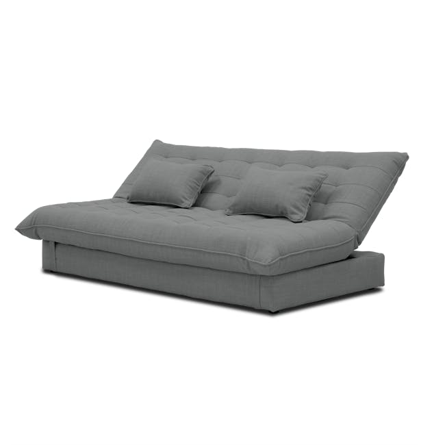 Tessa 3 Seater Storage Sofa Bed - Pewter Grey (Eco Clean Fabric) - 4