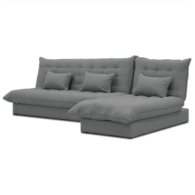Tessa 3 Seater Storage Sofa Bed - Pigeon Grey - 9