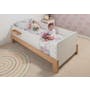 Natty Guarded Single Bed - Barley White & Almond - 1