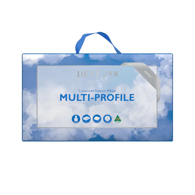 Dentons Multi-Profile Pillow - 2 - Contoured Support Pillow, DENTONS, Multi-Profile, Soft and Comfortable, Cloudy Sky