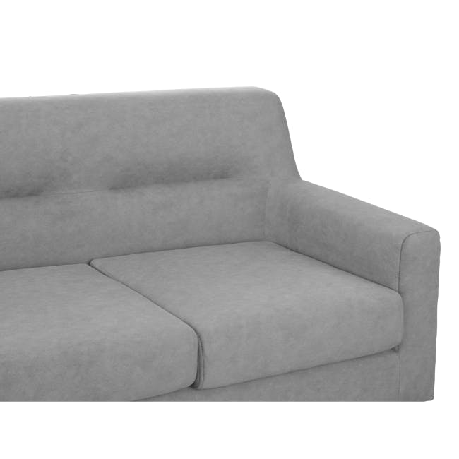 Damien 3 Seater Sofa with Damien 2 Seater Sofa - Grey (Scratch Resistant Fabric) - 5 - Modern gray sofa with clean lines