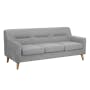 Damien 3 Seater Sofa with Damien Armchair - Grey (Scratch Resistant Fabric) - 2
