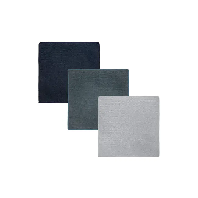 Milton Home Kitchen Microfiber Square Towel (3 Pieces) - Cool - 1