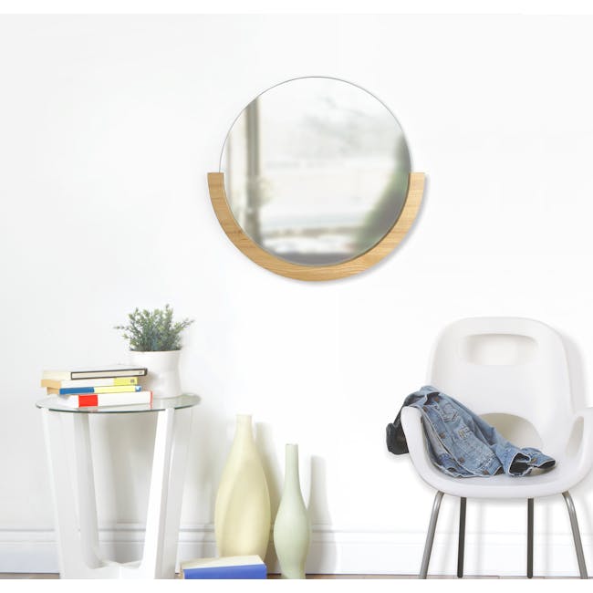 Mira Round Mirror 53 cm - Natural - 6