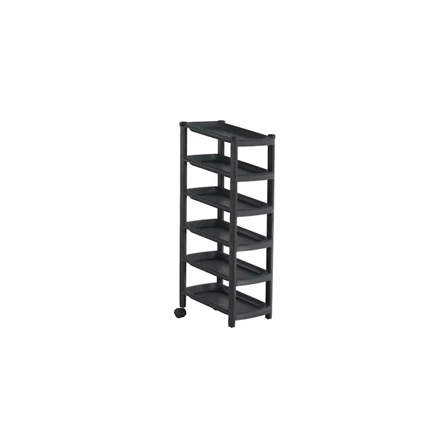 TOYOGO 6 Tier Single Shoe Rack with 2 Wheels - 1