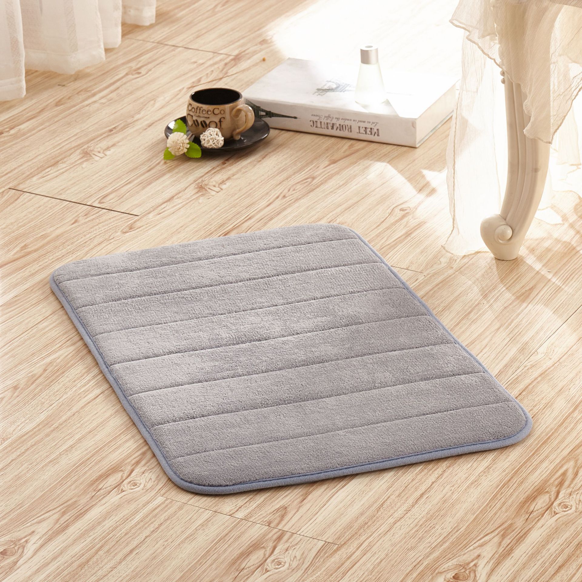 Essentials Memory Foam Floor Mat Grey, Floor Mats by HipVan HipVan