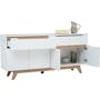 Miah Sideboard 1.6m - Natural, White - 5
