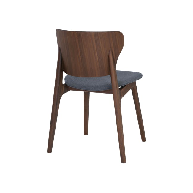 Fabiola Dining Chair - Dim Grey, Walnut - 3