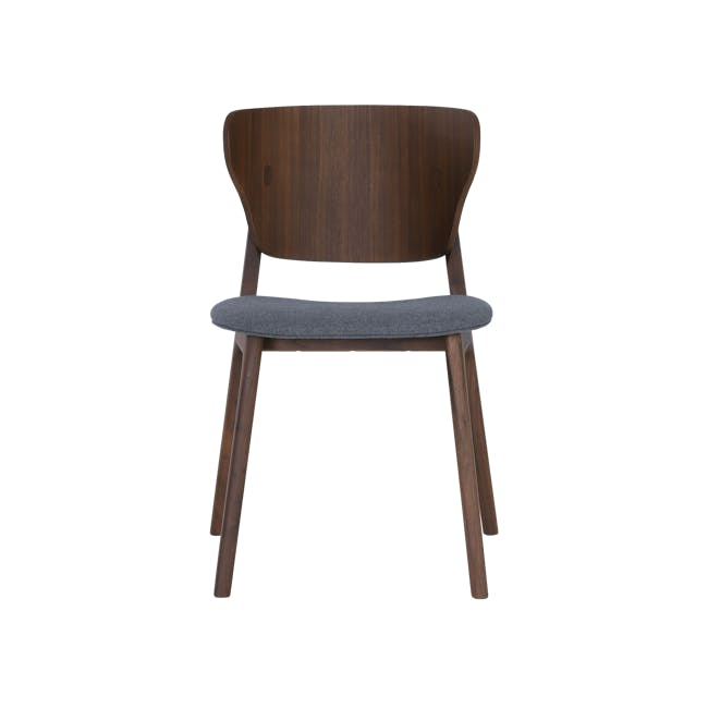 Fabiola Dining Chair - Dim Grey, Walnut - 1