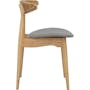 Tricia Dining Chair - Oak, Dolphin Grey (Fabric) - 2