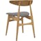 Tricia Dining Chair - Oak, Light Grey (Fabric) - 3